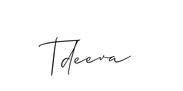 Make a beautiful signature design for name Tdeeva. Use this online signature maker to create a handwritten signature for free. Tdeeva signature style 2 images and pictures png