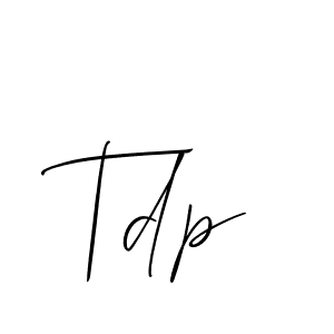 Make a beautiful signature design for name Tdp. Use this online signature maker to create a handwritten signature for free. Tdp signature style 2 images and pictures png