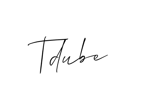 Once you've used our free online signature maker to create your best signature Allison_Script style, it's time to enjoy all of the benefits that Tdube name signing documents. Tdube signature style 2 images and pictures png