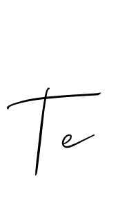 if you are searching for the best signature style for your name Te. so please give up your signature search. here we have designed multiple signature styles  using Allison_Script. Te signature style 2 images and pictures png