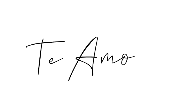 if you are searching for the best signature style for your name Te Amo. so please give up your signature search. here we have designed multiple signature styles  using Allison_Script. Te Amo signature style 2 images and pictures png