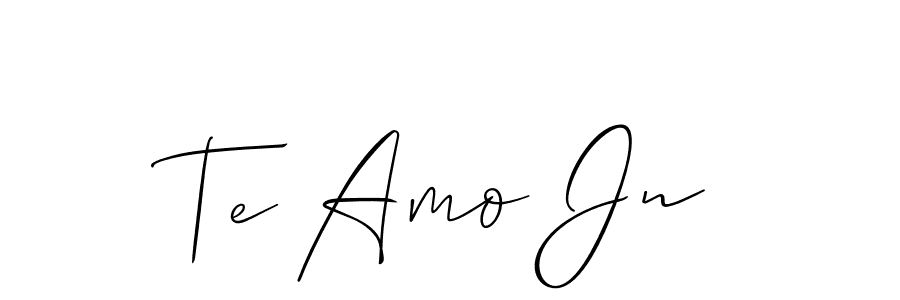 Also You can easily find your signature by using the search form. We will create Te Amo Jn name handwritten signature images for you free of cost using Allison_Script sign style. Te Amo Jn signature style 2 images and pictures png