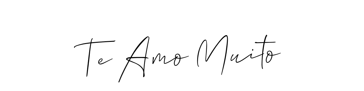 How to make Te Amo Muito name signature. Use Allison_Script style for creating short signs online. This is the latest handwritten sign. Te Amo Muito signature style 2 images and pictures png