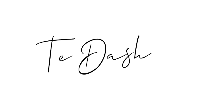 This is the best signature style for the Te Dash name. Also you like these signature font (Allison_Script). Mix name signature. Te Dash signature style 2 images and pictures png