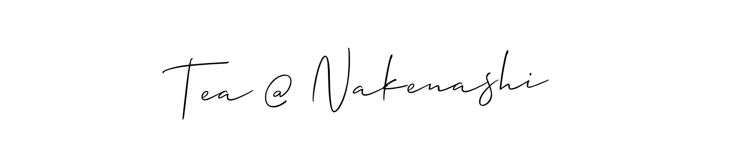 You should practise on your own different ways (Allison_Script) to write your name (Tea @ Nakenashi) in signature. don't let someone else do it for you. Tea @ Nakenashi signature style 2 images and pictures png
