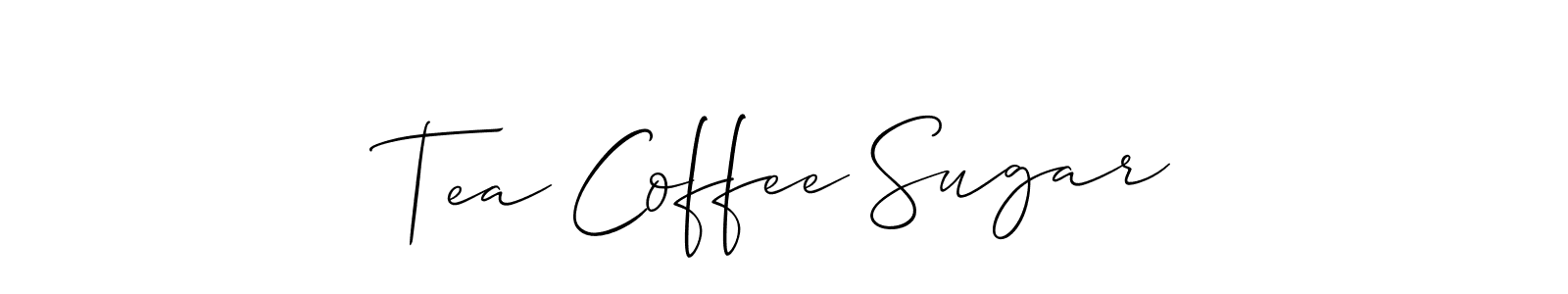 Allison_Script is a professional signature style that is perfect for those who want to add a touch of class to their signature. It is also a great choice for those who want to make their signature more unique. Get Tea Coffee Sugar name to fancy signature for free. Tea Coffee Sugar signature style 2 images and pictures png