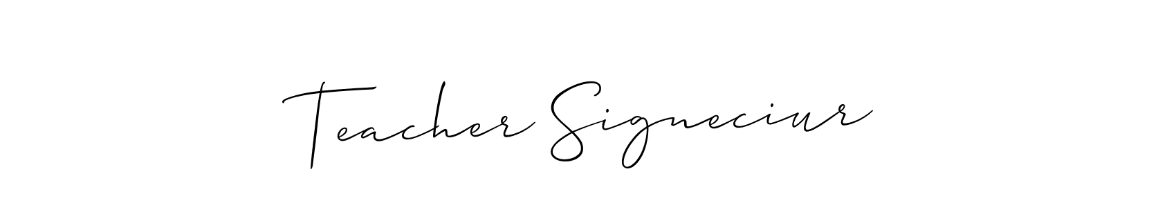 Best and Professional Signature Style for Teacher Signeciur. Allison_Script Best Signature Style Collection. Teacher Signeciur signature style 2 images and pictures png