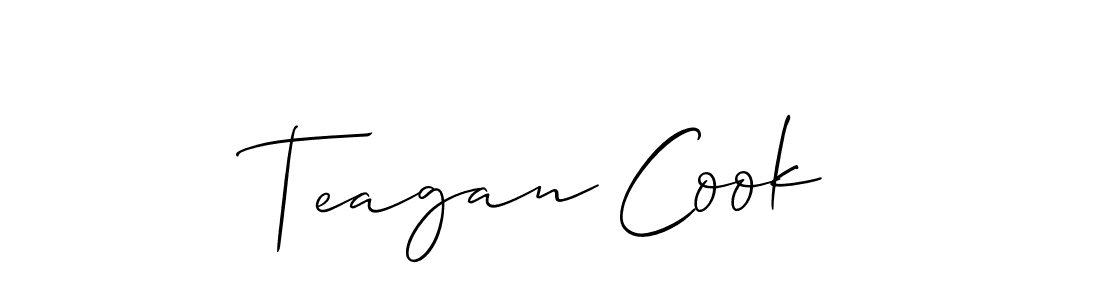 Design your own signature with our free online signature maker. With this signature software, you can create a handwritten (Allison_Script) signature for name Teagan Cook. Teagan Cook signature style 2 images and pictures png