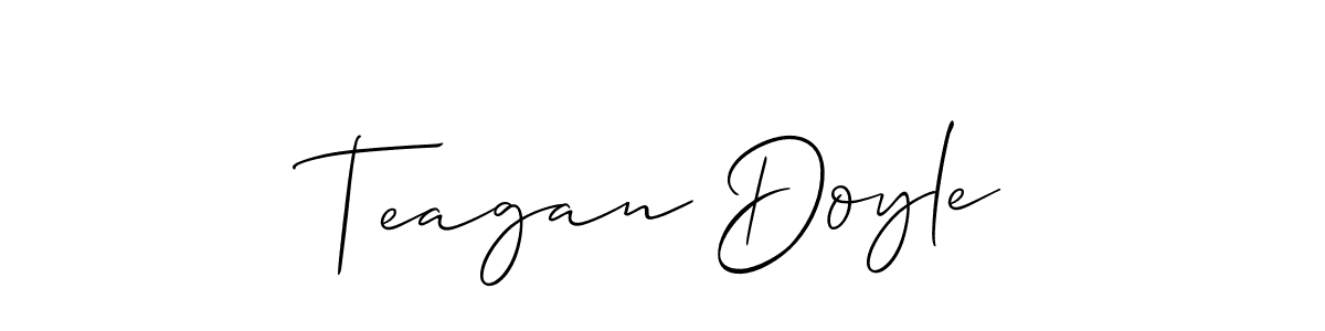 Design your own signature with our free online signature maker. With this signature software, you can create a handwritten (Allison_Script) signature for name Teagan Doyle. Teagan Doyle signature style 2 images and pictures png