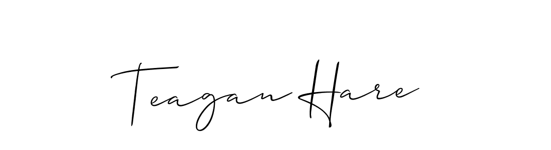It looks lik you need a new signature style for name Teagan Hare. Design unique handwritten (Allison_Script) signature with our free signature maker in just a few clicks. Teagan Hare signature style 2 images and pictures png