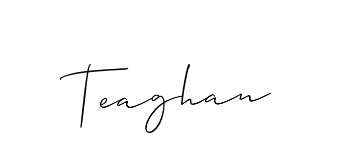 Make a short Teaghan signature style. Manage your documents anywhere anytime using Allison_Script. Create and add eSignatures, submit forms, share and send files easily. Teaghan signature style 2 images and pictures png