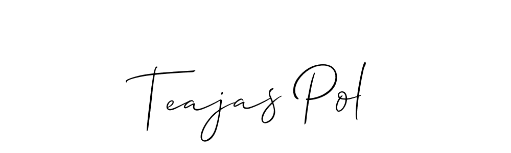 Create a beautiful signature design for name Teajas Pol. With this signature (Allison_Script) fonts, you can make a handwritten signature for free. Teajas Pol signature style 2 images and pictures png