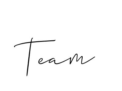 Use a signature maker to create a handwritten signature online. With this signature software, you can design (Allison_Script) your own signature for name Team. Team signature style 2 images and pictures png