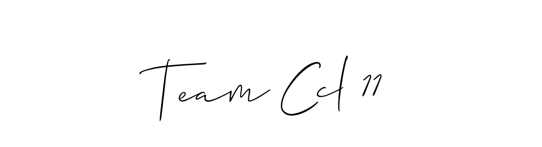 You should practise on your own different ways (Allison_Script) to write your name (Team Ccl 11) in signature. don't let someone else do it for you. Team Ccl 11 signature style 2 images and pictures png