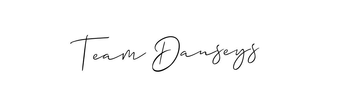 Allison_Script is a professional signature style that is perfect for those who want to add a touch of class to their signature. It is also a great choice for those who want to make their signature more unique. Get Team Danseys name to fancy signature for free. Team Danseys signature style 2 images and pictures png