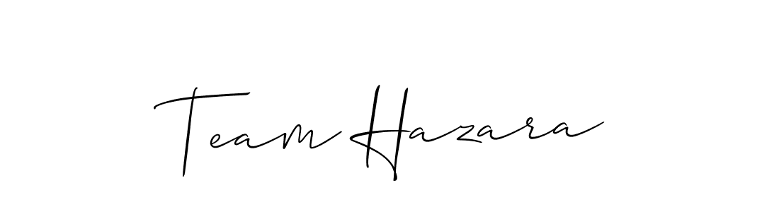 You should practise on your own different ways (Allison_Script) to write your name (Team Hazara) in signature. don't let someone else do it for you. Team Hazara signature style 2 images and pictures png