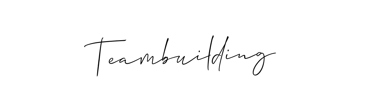 Once you've used our free online signature maker to create your best signature Allison_Script style, it's time to enjoy all of the benefits that Teambuilding name signing documents. Teambuilding signature style 2 images and pictures png