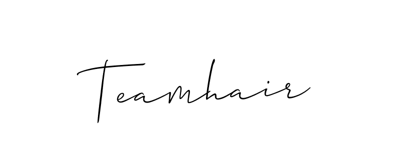 Also we have Teamhair name is the best signature style. Create professional handwritten signature collection using Allison_Script autograph style. Teamhair signature style 2 images and pictures png