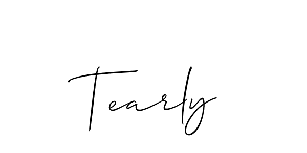 Design your own signature with our free online signature maker. With this signature software, you can create a handwritten (Allison_Script) signature for name Tearly. Tearly signature style 2 images and pictures png