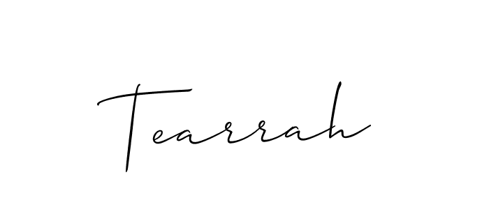 How to make Tearrah signature? Allison_Script is a professional autograph style. Create handwritten signature for Tearrah name. Tearrah signature style 2 images and pictures png