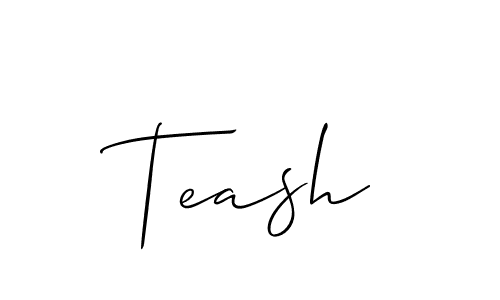 Similarly Allison_Script is the best handwritten signature design. Signature creator online .You can use it as an online autograph creator for name Teash. Teash signature style 2 images and pictures png