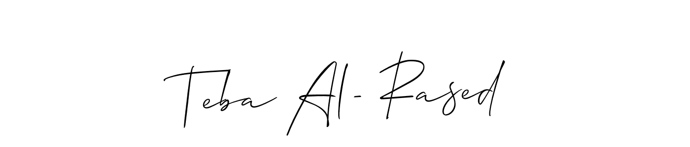 Make a short Teba Al- Rased signature style. Manage your documents anywhere anytime using Allison_Script. Create and add eSignatures, submit forms, share and send files easily. Teba Al- Rased signature style 2 images and pictures png