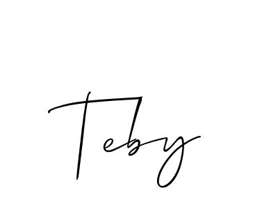 You can use this online signature creator to create a handwritten signature for the name Teby. This is the best online autograph maker. Teby signature style 2 images and pictures png