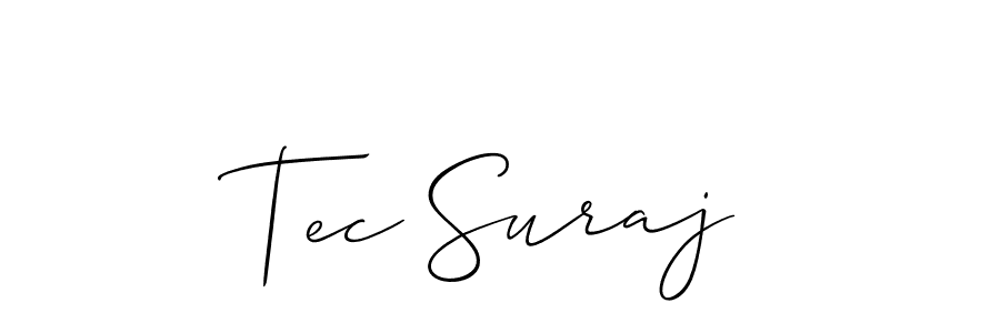 How to make Tec Suraj signature? Allison_Script is a professional autograph style. Create handwritten signature for Tec Suraj name. Tec Suraj signature style 2 images and pictures png