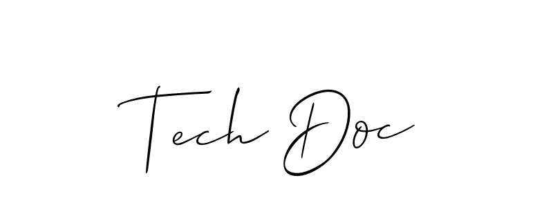 How to Draw Tech Doc signature style? Allison_Script is a latest design signature styles for name Tech Doc. Tech Doc signature style 2 images and pictures png