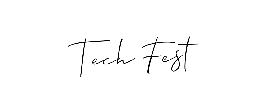 Create a beautiful signature design for name Tech Fest. With this signature (Allison_Script) fonts, you can make a handwritten signature for free. Tech Fest signature style 2 images and pictures png