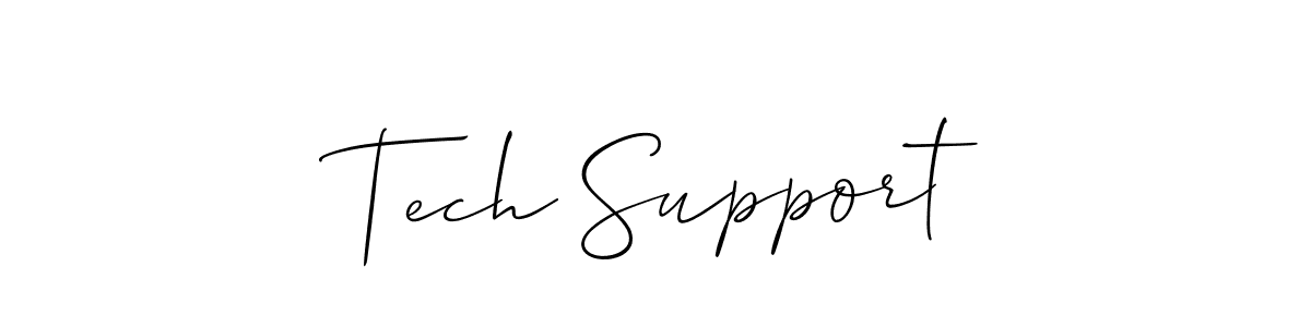 Use a signature maker to create a handwritten signature online. With this signature software, you can design (Allison_Script) your own signature for name Tech Support. Tech Support signature style 2 images and pictures png