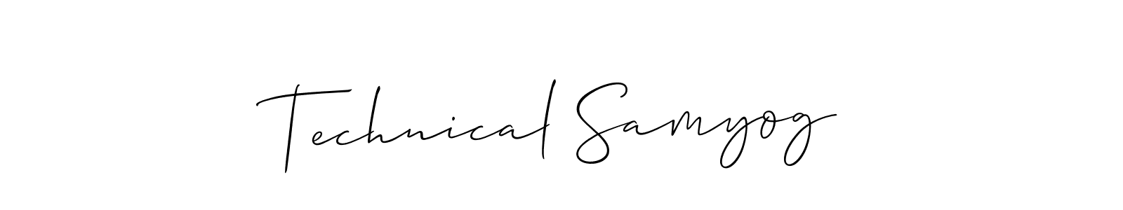 You can use this online signature creator to create a handwritten signature for the name Technical Samyog. This is the best online autograph maker. Technical Samyog signature style 2 images and pictures png