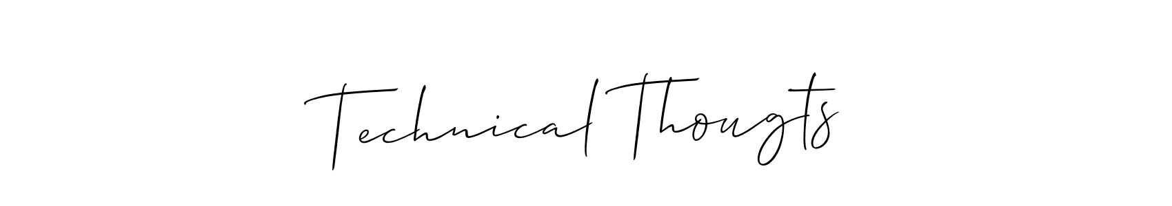 Design your own signature with our free online signature maker. With this signature software, you can create a handwritten (Allison_Script) signature for name Technical Thougts. Technical Thougts signature style 2 images and pictures png