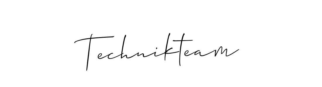 You should practise on your own different ways (Allison_Script) to write your name (Technikteam) in signature. don't let someone else do it for you. Technikteam signature style 2 images and pictures png