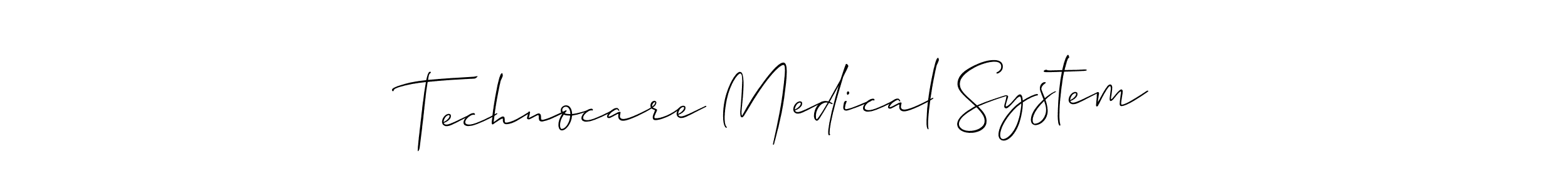 How to make Technocare Medical System signature? Allison_Script is a professional autograph style. Create handwritten signature for Technocare Medical System name. Technocare Medical System signature style 2 images and pictures png