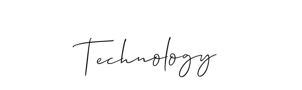 Also we have Technology name is the best signature style. Create professional handwritten signature collection using Allison_Script autograph style. Technology signature style 2 images and pictures png