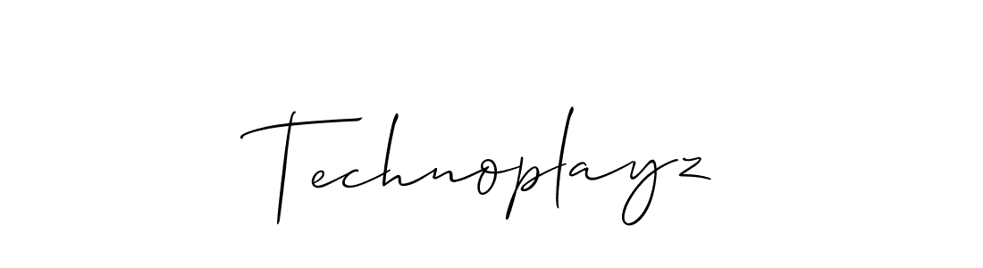 Make a beautiful signature design for name Technoplayz. With this signature (Allison_Script) style, you can create a handwritten signature for free. Technoplayz signature style 2 images and pictures png
