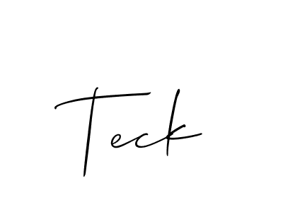 Allison_Script is a professional signature style that is perfect for those who want to add a touch of class to their signature. It is also a great choice for those who want to make their signature more unique. Get Teck name to fancy signature for free. Teck signature style 2 images and pictures png