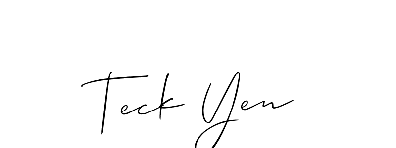 Make a beautiful signature design for name Teck Yen. Use this online signature maker to create a handwritten signature for free. Teck Yen signature style 2 images and pictures png