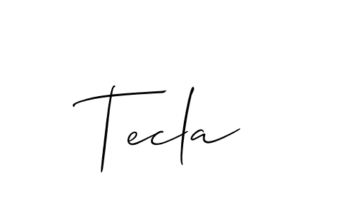 It looks lik you need a new signature style for name Tecla. Design unique handwritten (Allison_Script) signature with our free signature maker in just a few clicks. Tecla signature style 2 images and pictures png
