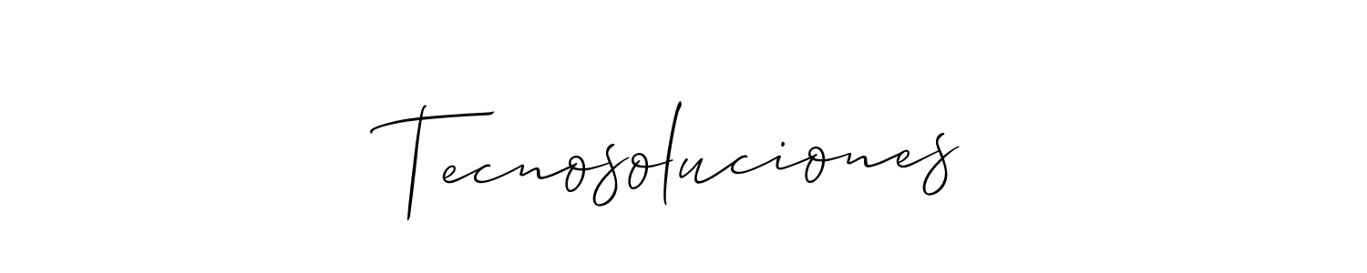 Allison_Script is a professional signature style that is perfect for those who want to add a touch of class to their signature. It is also a great choice for those who want to make their signature more unique. Get Tecnosoluciones name to fancy signature for free. Tecnosoluciones signature style 2 images and pictures png