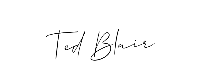 Also You can easily find your signature by using the search form. We will create Ted Blair name handwritten signature images for you free of cost using Allison_Script sign style. Ted Blair signature style 2 images and pictures png