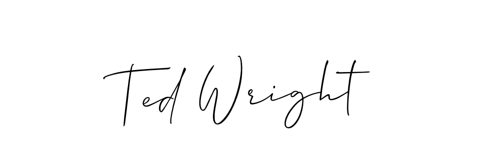 Create a beautiful signature design for name Ted Wright. With this signature (Allison_Script) fonts, you can make a handwritten signature for free. Ted Wright signature style 2 images and pictures png