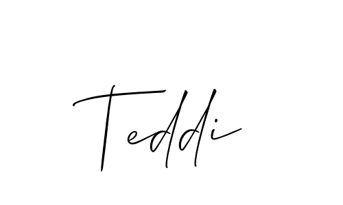 Also we have Teddi name is the best signature style. Create professional handwritten signature collection using Allison_Script autograph style. Teddi signature style 2 images and pictures png