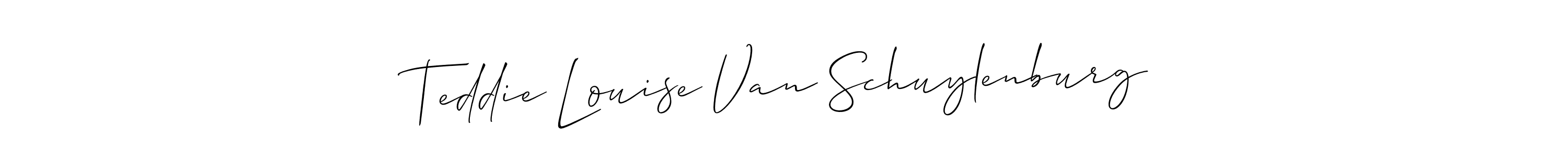 Make a beautiful signature design for name Teddie Louise Van Schuylenburg. Use this online signature maker to create a handwritten signature for free. Teddie Louise Van Schuylenburg signature style 2 images and pictures png