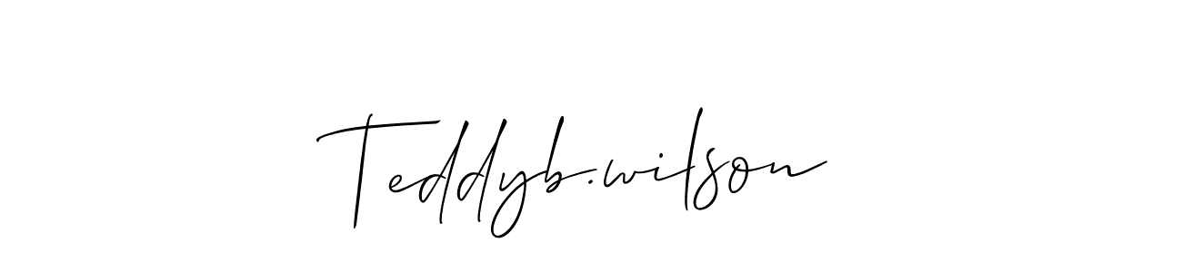 Use a signature maker to create a handwritten signature online. With this signature software, you can design (Allison_Script) your own signature for name Teddyb.wilson. Teddyb.wilson signature style 2 images and pictures png