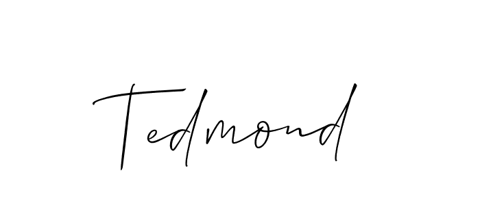 How to make Tedmond signature? Allison_Script is a professional autograph style. Create handwritten signature for Tedmond name. Tedmond signature style 2 images and pictures png