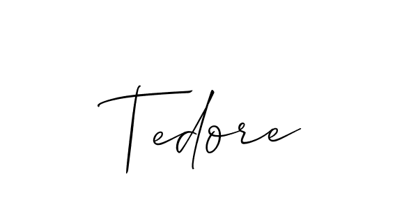 Also You can easily find your signature by using the search form. We will create Tedore name handwritten signature images for you free of cost using Allison_Script sign style. Tedore signature style 2 images and pictures png