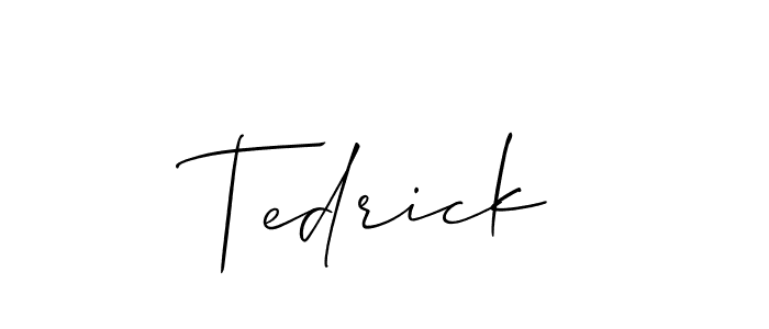 Also we have Tedrick name is the best signature style. Create professional handwritten signature collection using Allison_Script autograph style. Tedrick signature style 2 images and pictures png