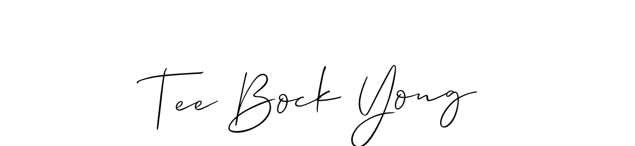 You can use this online signature creator to create a handwritten signature for the name Tee Bock Yong. This is the best online autograph maker. Tee Bock Yong signature style 2 images and pictures png